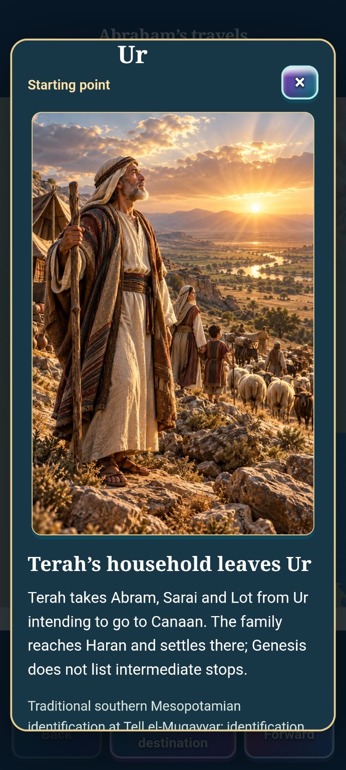Read about a destination in Interactive Bible Journeys